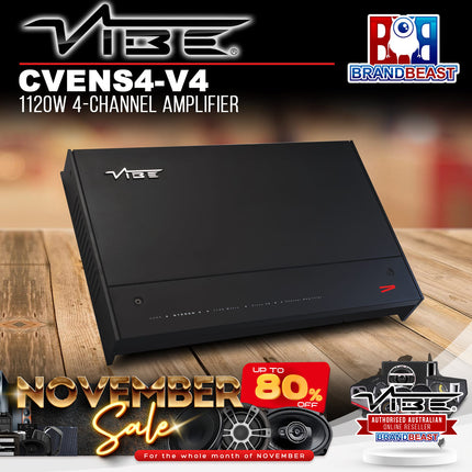 Vibe CVENS4-V4 1120 Watts 4-Channel Power Amplifier