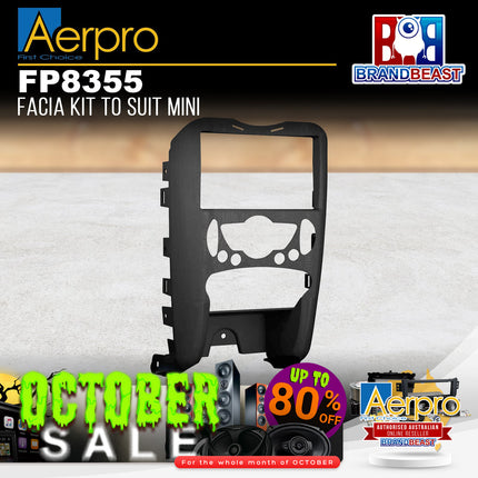 Aerpro FP8355 Single/Double DIN Black Facia Kit For Mini Cooper R56 2007 - 2014