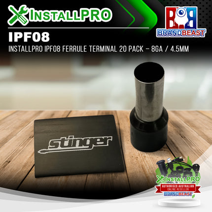 InstallPRO IPF08 Ferrule Terminal 20 Pack – 8Ga / 4.5mm