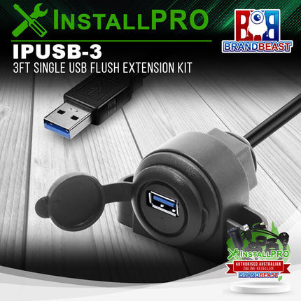 InstallPRO IPUSB-3 3ft Single USB Flush Extension Kit