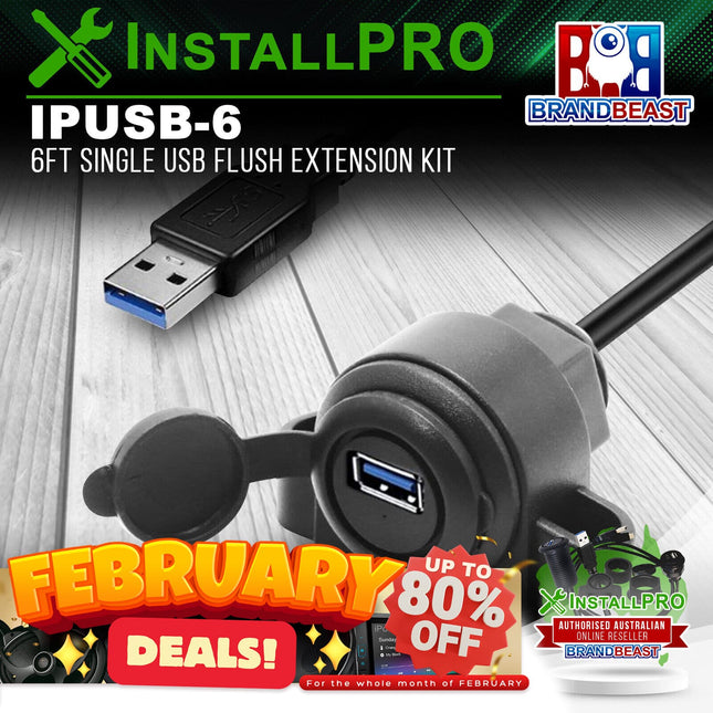 InstallPRO IPUSB-6 6ft Single USB Flush Extension Kit