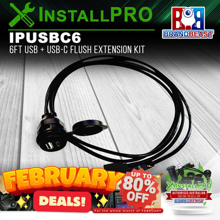 InstallPRO IPUSBC6 6ft USB + USB-C Flush Extension Kit