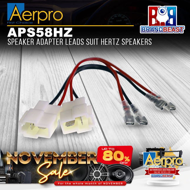Aerpro APS58HZ Speaker Adapter Leads Suit Hertz Speakers