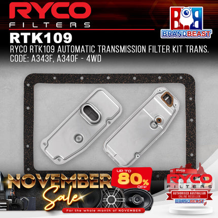 Ryco RTK109 Automatic Transmission Filter Kit Trans. Code: A343F, A340F - 4WD