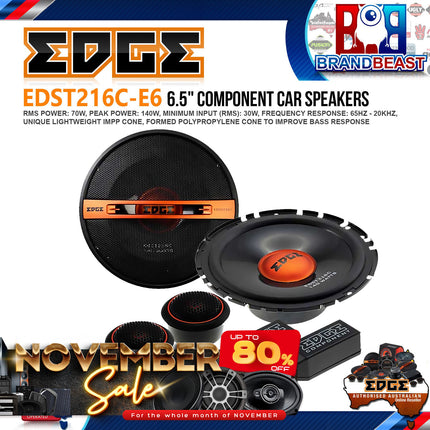 Edge EDST216C-E6 6.5" 2-Way 140 Watts Street Series Component Speaker System