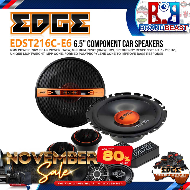 Edge EDST216C-E6 6.5" 2-Way 140 Watts Street Series Component Speaker System