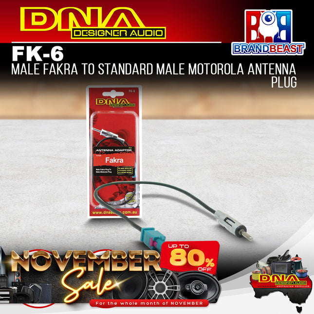 DNA FK-6 Male Fakra To Standard Male Motorola Antenna Plug