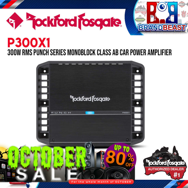 Rockford Fosgate P300X1 Punch 300 Watt Full-Range Mono Amplifier