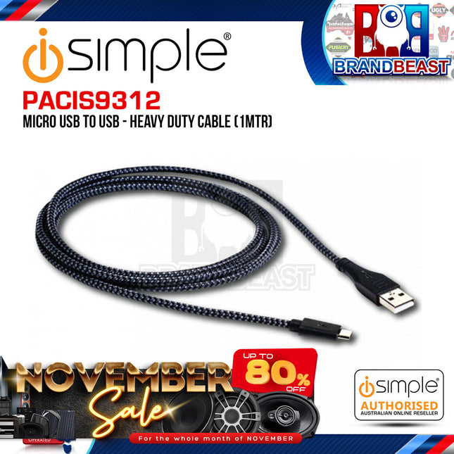 iSimple PACIS9312 1-Metre uLinxMAX USB To Micro USB Cable