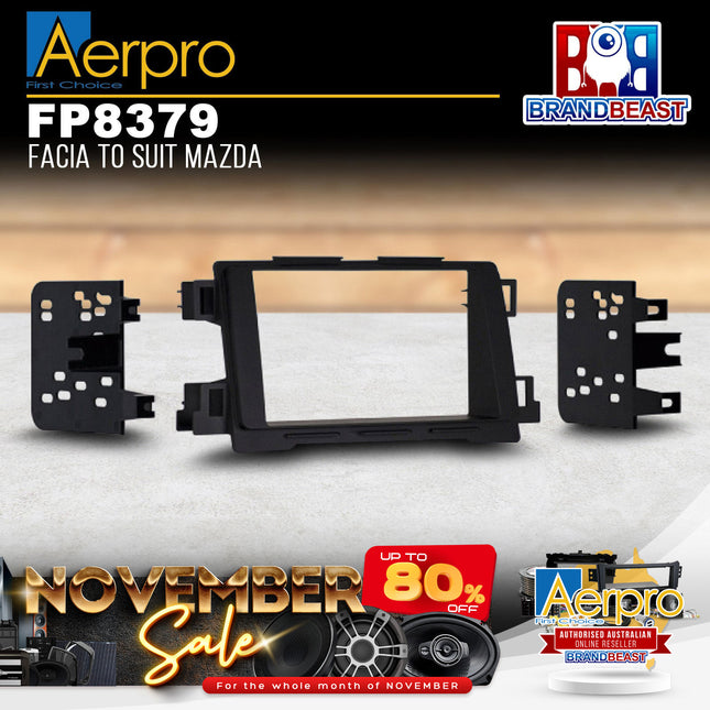 Aerpro FP8379 Double DIN Black Facia Kit Suit Mazda Various Models