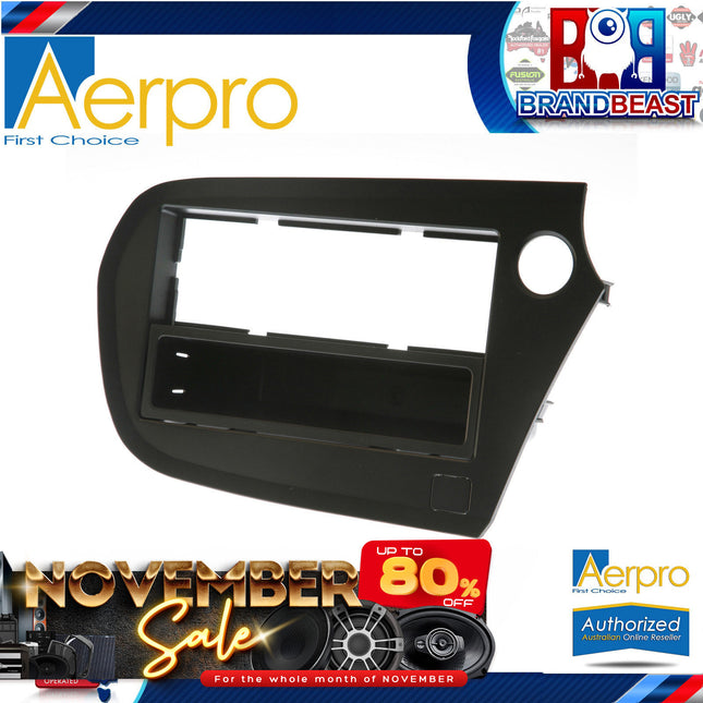Aerpro FP8033 Single/Double DIN Black Facia Kit Suit Honda Insight 2010 - 2013