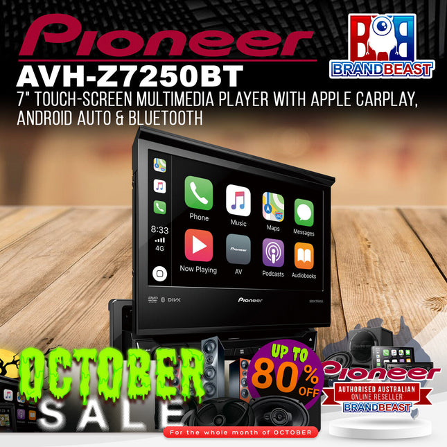 Pioneer AVH-Z7250BT 7" Multimedia Player w/ Apple CarPlay/Android Auto/Bluetooth