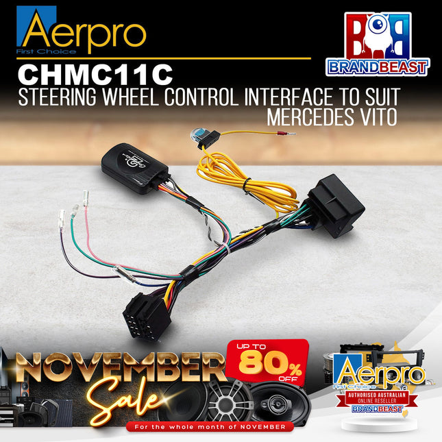 Aerpro CHMC11C Steering Wheel Control Harness Suit Mercedes Vito W447