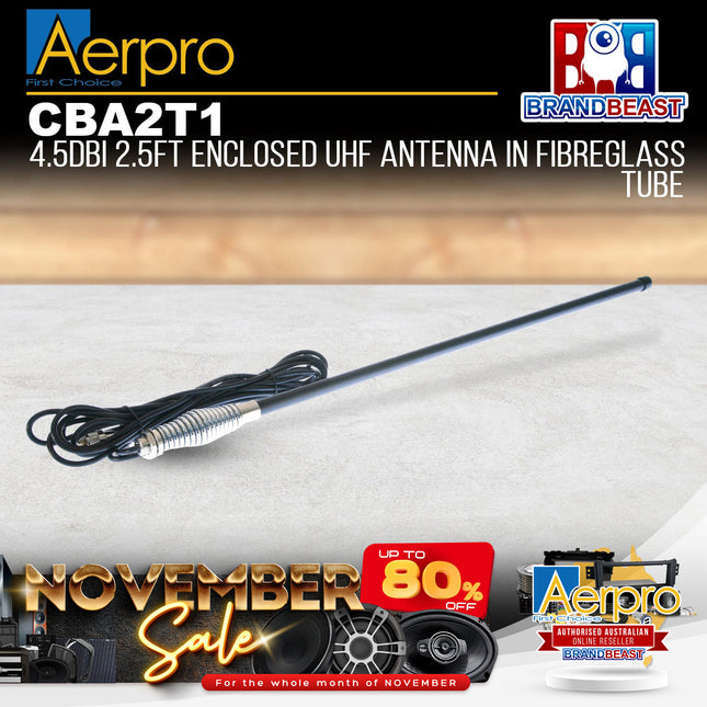 Aerpro CBA2T1 4.5dBi 477MHz Black Radome UHF Antenna