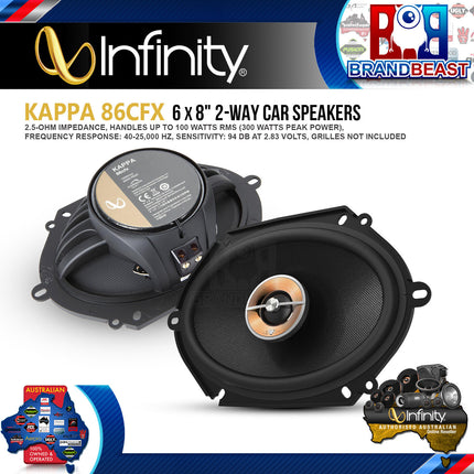 Infinity KAPPA 86CFX 6&quot;x8&quot; Two-Way Car Audio Multi-Element Speaker