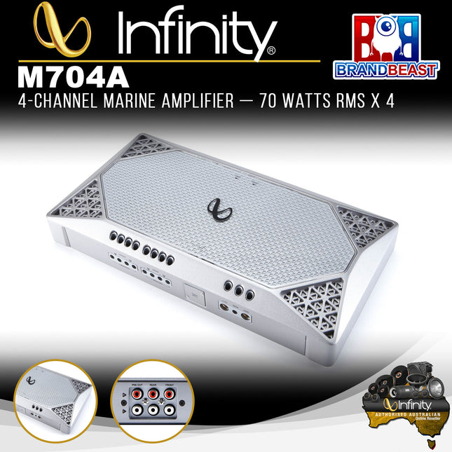 Infinity M704A 1000W Multi-Element High-Performance 4-Channel Marine Amplifier