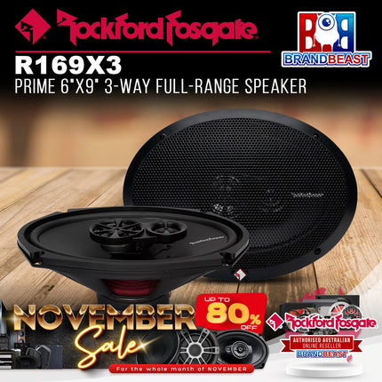 Rockford Fosgate R169X3 Prime 6"x9" 3-Way Full-Range Speaker