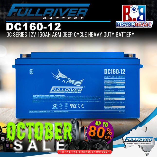 Fullriver DC160-12 DC Series 12V 160Ah AGM Deep Cycle Heavy Duty Battery