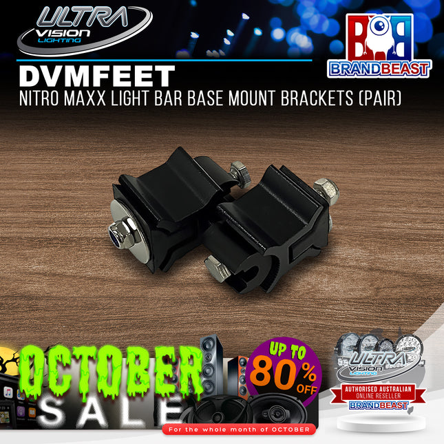 Ultra Vision Lighting DVMFEET Nitro MAXX Light Bar Base Mount Brackets (Pair)