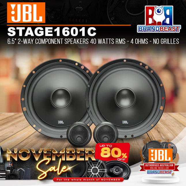 JBL Stage1 601C 6.5" 2-Way Component Speakers 40 Watts RMS - 4 Ohms - No Grilles