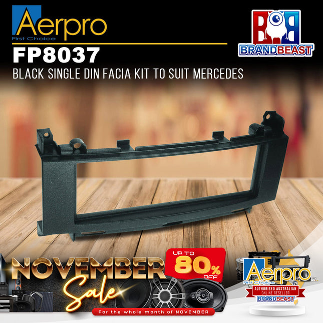 Aerpro FP8037 Black Single DIN Facia Kit to Suit Mercedes 2005-2014