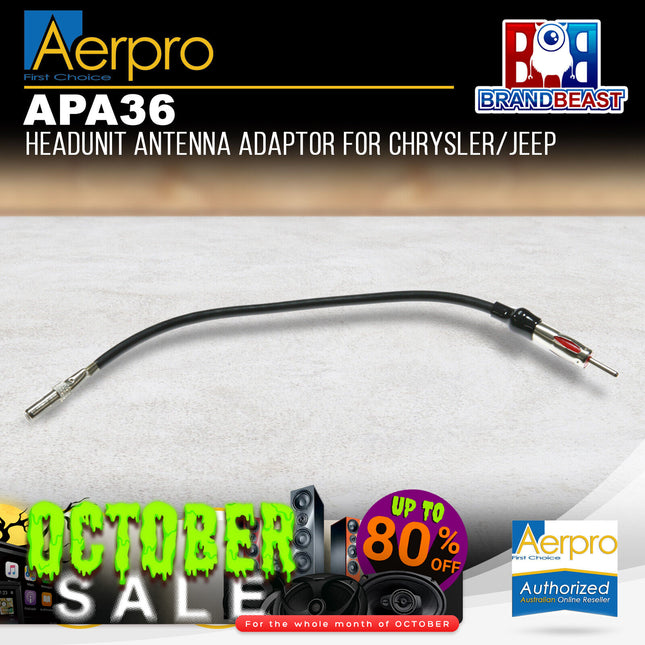 Aerpro APA36 Headunit Antenna Adaptor to Suit Chrysler/Jeep/Holden/Dodge Vehicle