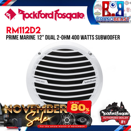 Rockford Fosgate RM112D2 Prime 12" Dual 2-Ohm Subwoofer