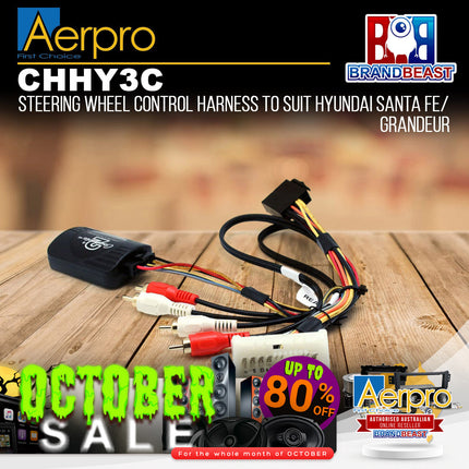 Aerpro CHHY3C Steering Wheel Control Harness to Suit Hyundai Santa Fe/Grandeur