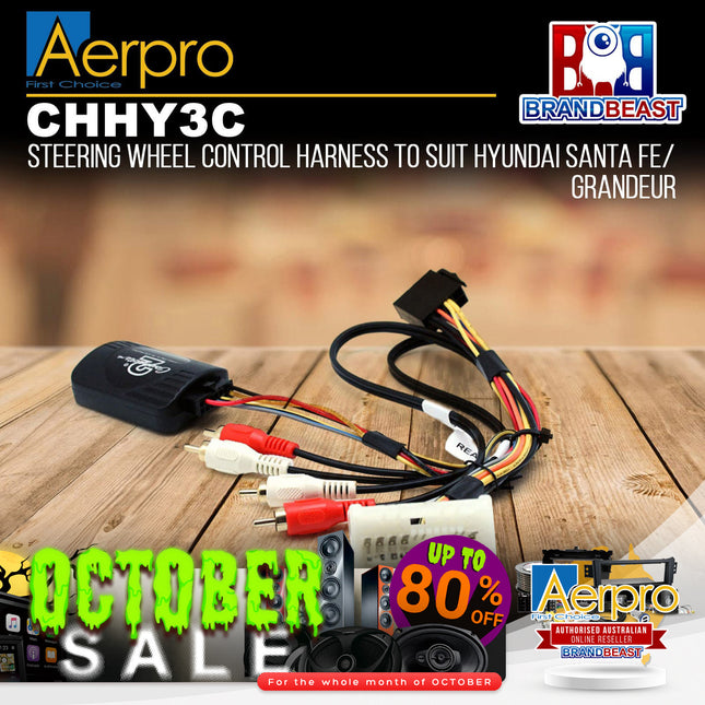 Aerpro CHHY3C Steering Wheel Control Harness to Suit Hyundai Santa Fe/Grandeur