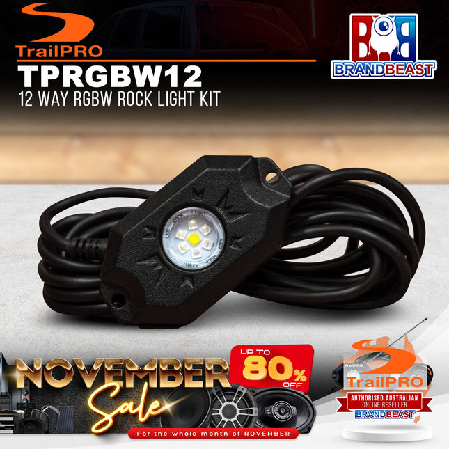 TrailPRO TPRGBW12 12 Way RGBW Rock Light Kit