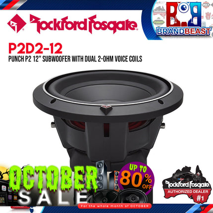 Rockford Fosgate P2D2-12 Punch 12" P2 2-Ohm DVC Subwoofer