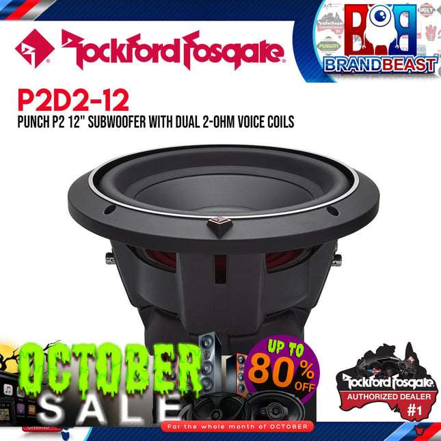 Rockford Fosgate P2D2-12 Punch 12" P2 2-Ohm DVC Subwoofer