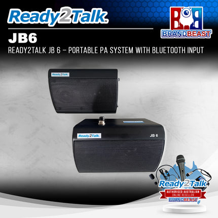 Ready2Talk JB 6 – Portable PA System with Bluetooth Input
