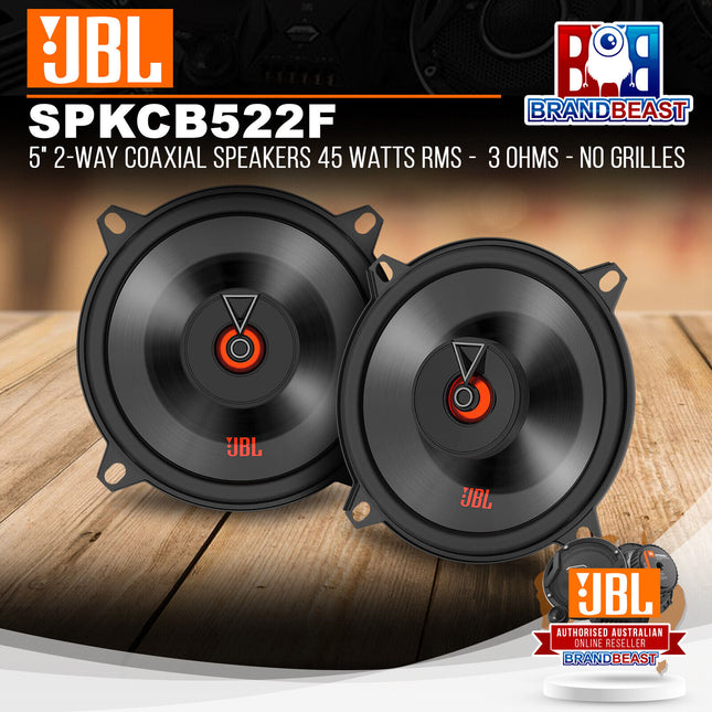 JBL CLUB 522F 5" 2-Way Coaxial Speakers 45 Watts RMS - 3 Ohms - No Grilles