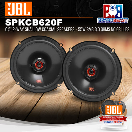 JBL SPKCB620F Club 620F 6.5" 55W RMS 3.0-Ohm 2-Way Shallow Coaxial Speakers