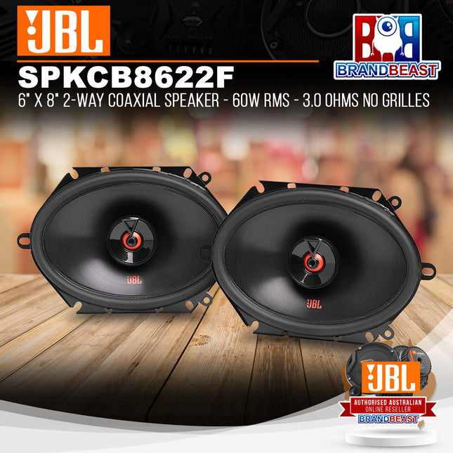 JBL Club 8622F 6" x 8" 2-Way Coaxial Speaker - 60W RMS - 3.0 Ohms No Grilles