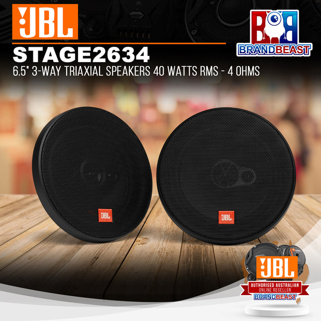 JBL Stage2 634 6.5‚Ä≥ 3-Way Triaxial Speakers 40 Watts RMS ‚Äì 4 Ohms