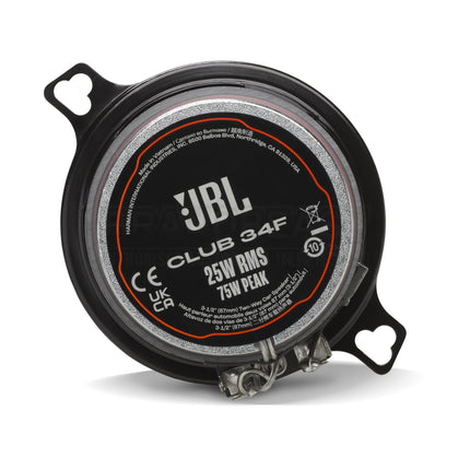 JBL Club 34F 3.5" 75W 2-Way Coaxial Speaker - No Grille (Pair)