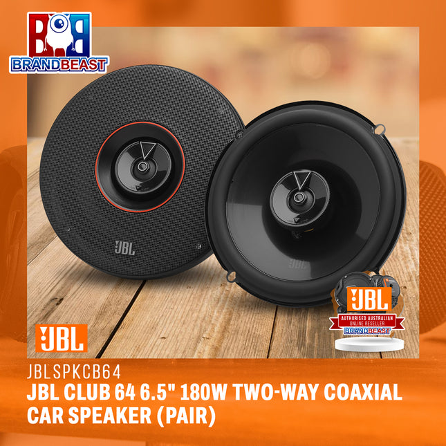 JBL Club 64 6.5" 180W Two-Way Coaxial Car Speaker (Pair)