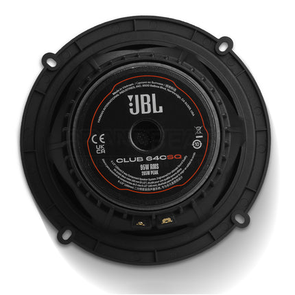 JBL Club 64CSQ 6.5 Inch 285W 2-Way Component Speaker - with Grille (Pair)