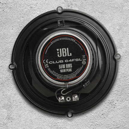 JBL Club 64FSL 6.5" 165W Shallow Mount Two-Way Coaxial Car Speaker (Pair)
