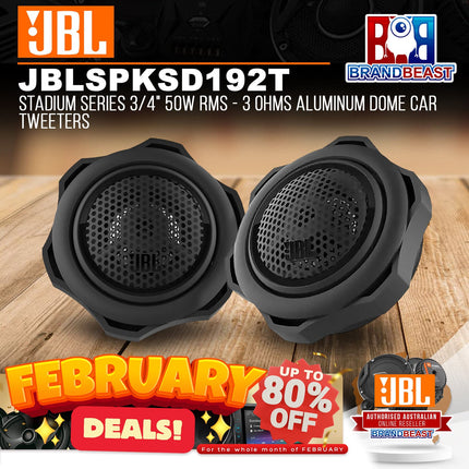 JBL Stadium 192T Stadium Series 3/4&quot; 50W RMS - 3 Ohms Aluminum Dome Car Tweeters