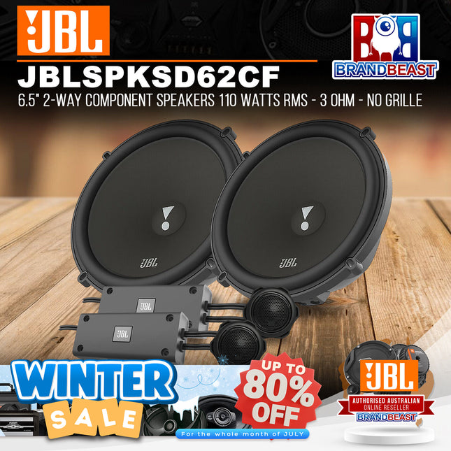 JBL Stadium 62CF 6.5" 2-Way Component Speakers 110 Watts RMS - 3 Ohm - No Grille