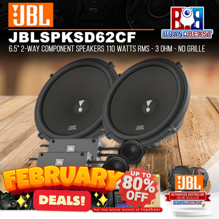 JBL Stadium 62CF 6.5&quot; 2-Way Component Speakers 110 Watts RMS - 3 Ohm - No Grille