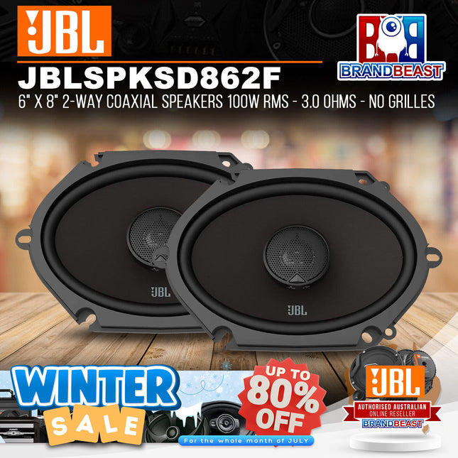 JBL Stadium 862F 6" x 8" 2-Way Coaxial Speakers 100W RMS - 3.0 Ohms - No Grilles