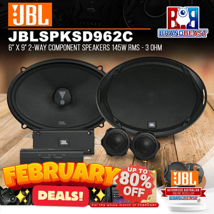 JBL Stadium 962C 6&quot; x 9&quot; 2-Way Component Speakers 145W RMS - 3 Ohm