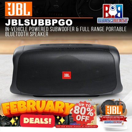 JBL BassPro Go In-Vehicle Powered Subwoofer & Full Range Portable Bluetooth Speaker