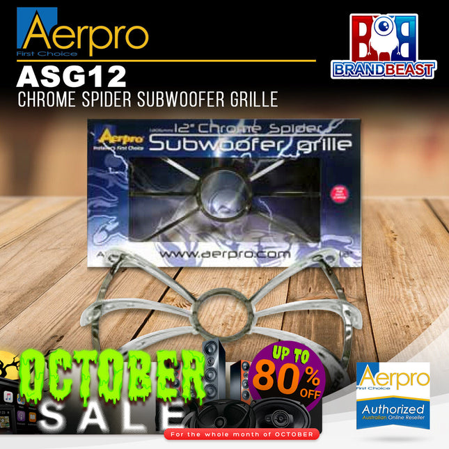 Aerpro ASG12 12" 305mm Chrome Spider Subwoofer Grille