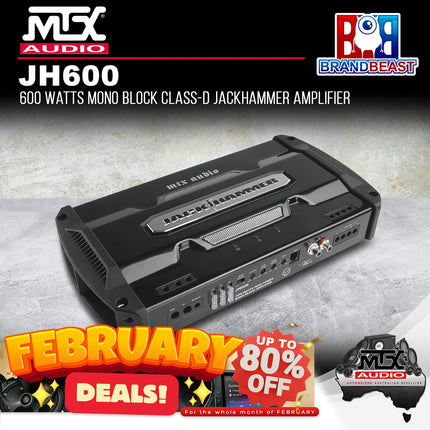 MTX JH600 600 Watts Mono Block Class-D JackHammer Amplifier