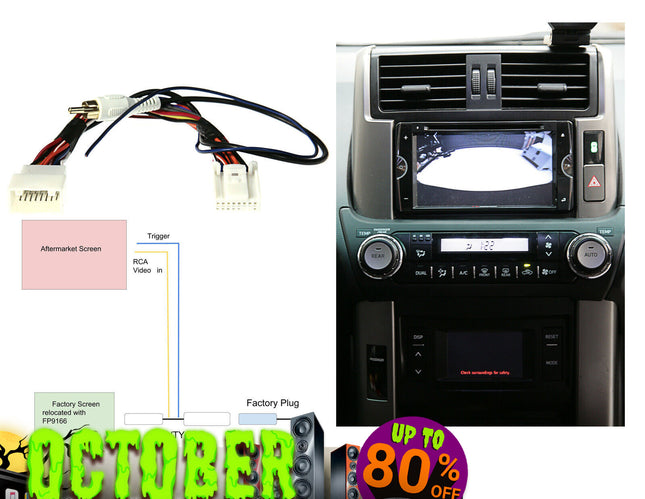 Aerpro APVTY03 Video Retention Harness to Suit Toyota Prado 150